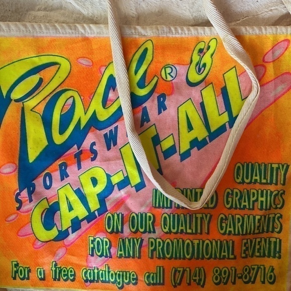 80’s VINTAGE SPORTSWARE CANVAS TOTE - Picture 4 of 7